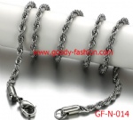 fashion stainless steel twist-lint chain for neckalce