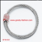 stainless steel bracelet with Diamond clasp