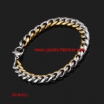 gold and silver stainless steel bracelt for women's jewelry