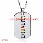 colorful stainless steel fashion dog tag