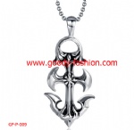 fashion shiny stainless steel 3D pendant