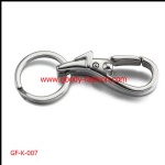 Elegant gift stainless steel casting lobster clasp with flat split ring keychain
