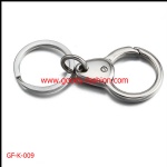 Elegant gift stainless steel round lobster clasp with split ring keychain