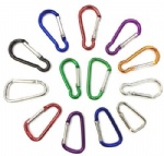 fashion colorful D shape aluminium carabiner